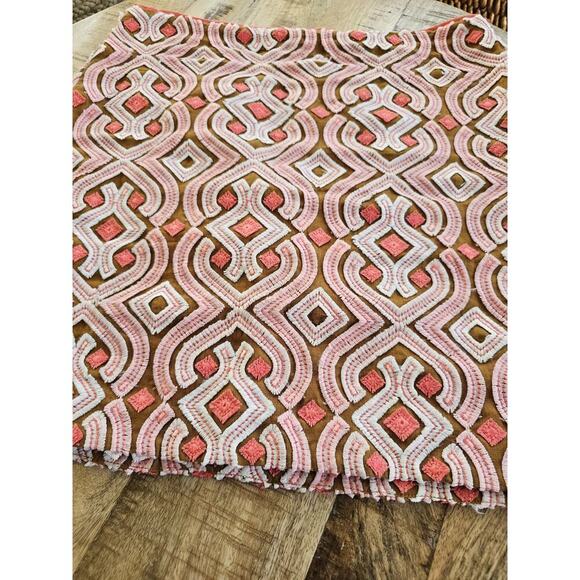 Anthropologie Geometric Linen Tapestry Midi Pencil Skirt Women's Size 12 Boho - Picture 3 of 7